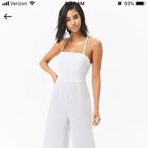 White Linen Jumpsuit NWT